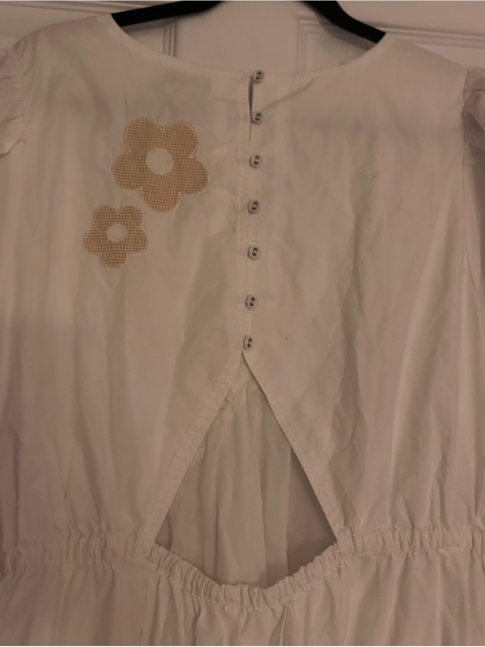 Madewell Annamarie Mini Dress Size 16 W White Embroidered Cutout MSRP 128.00 - Picture 12 of 14